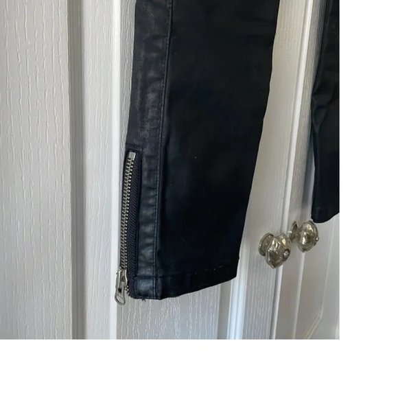Isabel Marant Pour H&M waxed crop moto pants 8 - Picture 4 of 4